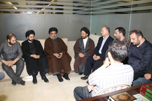 H.E. Sayyed Nasrallah Visits Family of Deceased Grand Ayatollah Fadlallah, Presents Condolences