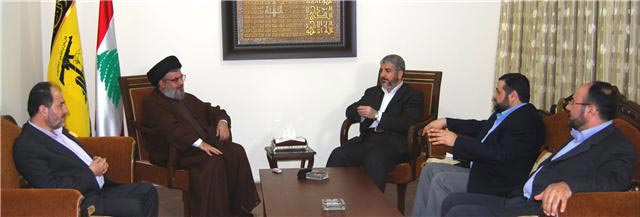 Hizbullah SG Sayyed Nasrallah Receives Hamas’s Khaled Masha’al