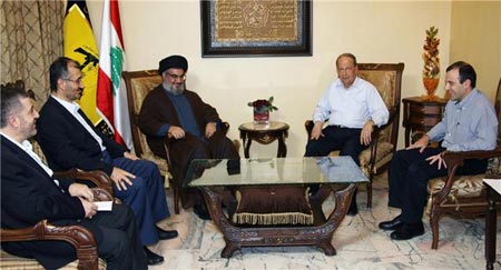Hizbullah SG Sayyed Nasrallah Receives Gen. Michel Aoun