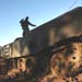 Palestinian mujahid blows up 
