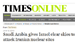 Times: Saudi Arabia Gives 