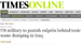 Times: US Military to Punish Culprits Behind Toxic Waste Dumping in Iraq