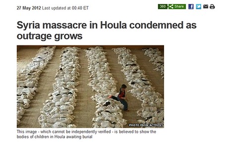 BBC News Uses ’Iraq Photo to Illustrate Syrian Massacre’