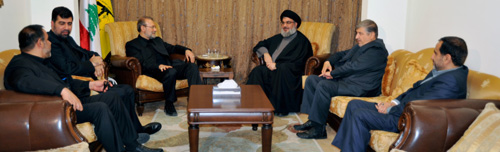 Sayyed Nasrallah Receives Larijani, Discuss Latest Developments