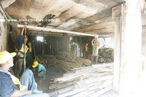 Photo Report: Reconstruction Ongoing in Roweis- Dahiyeh Explosion Site