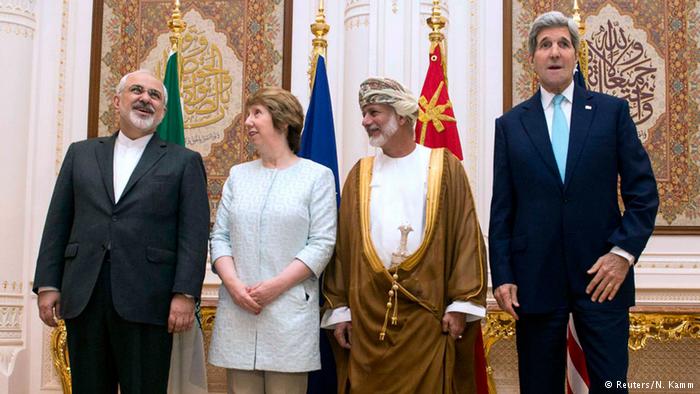 Iranian FM , Cathrine Ashton, sultan of Oman and US FM