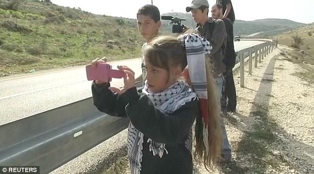 Palestinian girl reporting against "Israeli" brutality