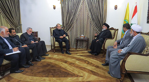 Sayyed Nasrallah Receives Larijani 