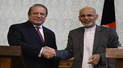 Pakistani Prime Minster Nawaz Sharif and Afghan President Ashraf Ghani