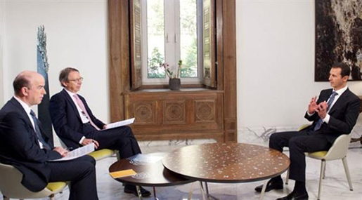 Al-Assad Blasts Turkey as 'Only Lifeline' of "ISIS"