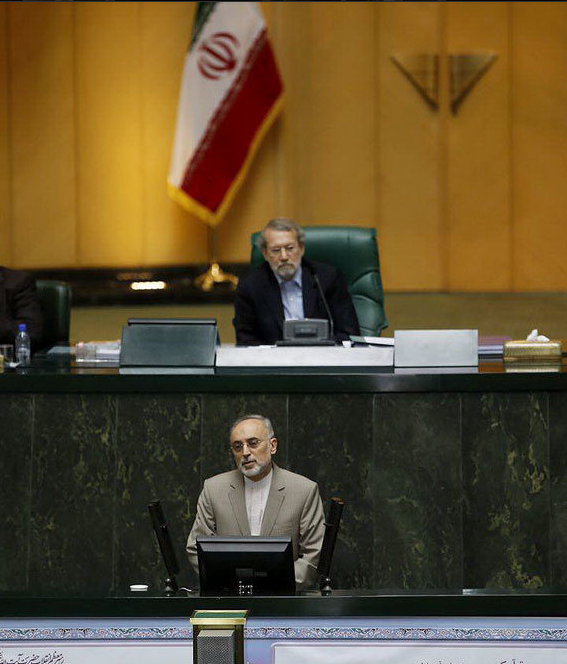 Head of the Atomic Energy Organization of Iran [AEOI] Ali Akbar Salehi