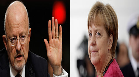 Angela merkel and James Clapper