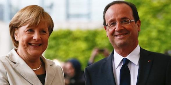 Angela Merkel and Francois Hollande