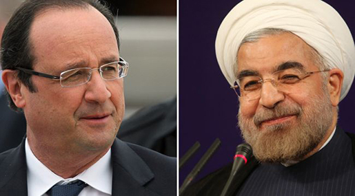 ranian President Hassan Rouhani and his French counterpart Francois Hollande