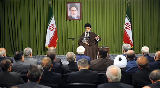 eader of the Islamic Revolution Ayatollah Seyyed Ali Khamenei addresses a meeting with Iran’s Foreign Minister Mohammad Javad Zarif, officials of Foreign Ministry and heads of Iran's diplomatic missions in other countries