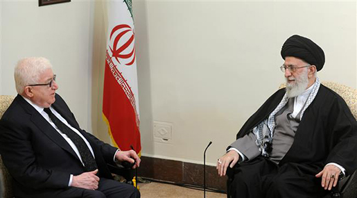 Imam Khamenei in a meeting with Iraqi President Fuad Masum