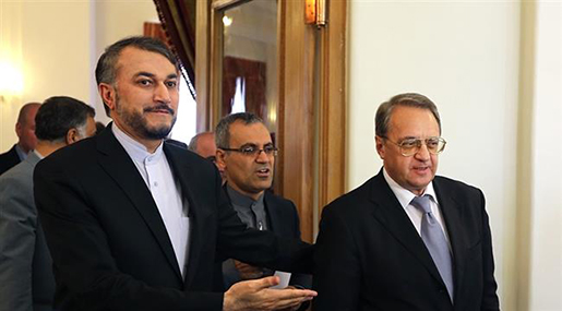 Iranian Deputy Foreign Minister for Arab and African Affairs Hossein Amir-Abdollahian, Russian Deputy Foreign Minister Mikhail Bogdanov