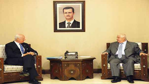 Al-Moallem to De Mistura: Not Coordinating with Syrian Gov't A Deviation from Goal Al-Moallem to De Mistura: Not Coordinating with Syrian Gov’t A Deviation from Goal