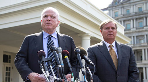 Two US Senators Urge 100,000 Foreign Troops to Syria!