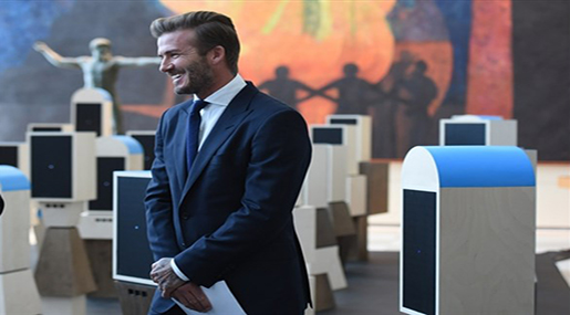 Football Star David Beckham and UN goodwill ambassador 