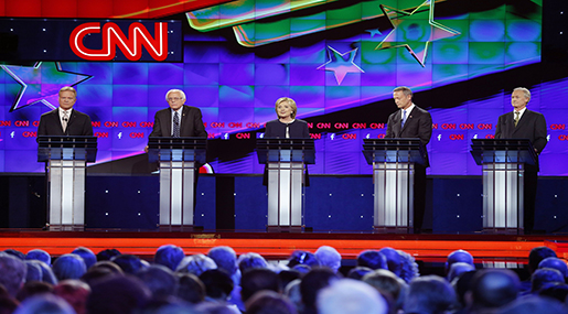 Clinton, Sanders Clash on Guns, Economy, Foreign Policy

