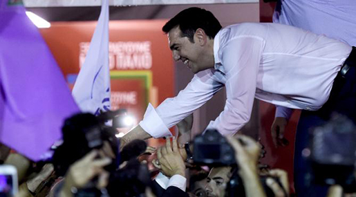 Greece's left-wing prime minister-elect Alexis Tsipras 