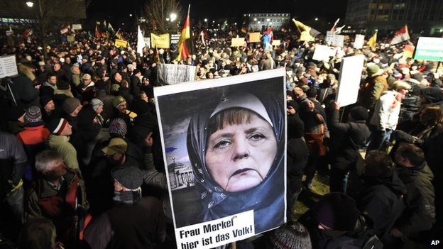 More than 100000 into Germany Streets In Support for Islamic Tolerance: Merkel Attends More than 100000 into Germany Streets In Support for Islamic Tolerance: Merkel Attends