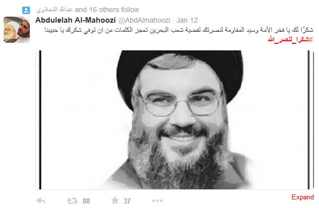 Bahraini Activists on Twitter: Thank You Sayyed Nasrallah