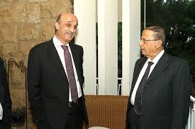 Geagea and Aoun in Rabieh
