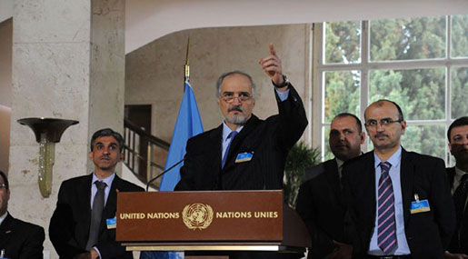 The Syrian government's chief negotiator Bashar al-Jaafari