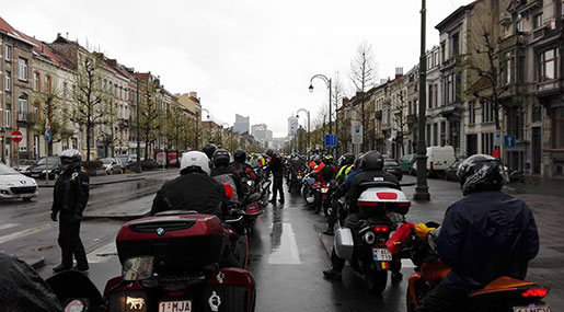 Belgian Bikers' Rally Pays Tribute to Brussels Attacks Victims