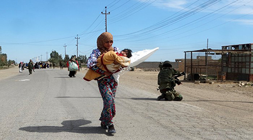Syrian Civilians Return to Al- Qaryatain Liberated from Daesh