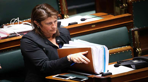 Belgium's Minister of Transport Jacqueline Galant