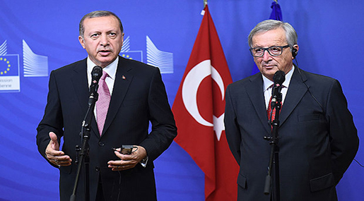 Turkish President Recep Tayyip Erdogan and European Commission President Jean-Claude Juncker