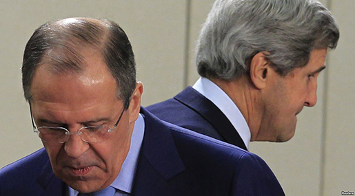 US Secretary of State John Kerry and Russian FM Serge Lavrov