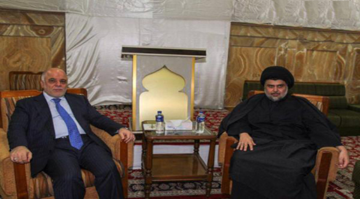 Sayyid Muqtada al-Sadr meets the Iraq's Prime Minister Dr. Haidar al-Abbadi