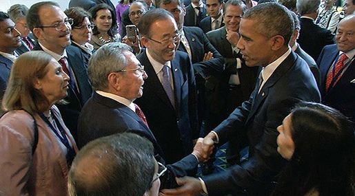Obama in Groundbreaking Cuba Talks, Meets Castro
