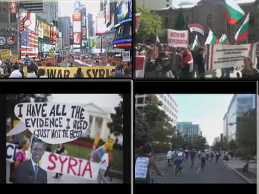 In Video-- Protests Continue Worldwide: Hands Off Syria 