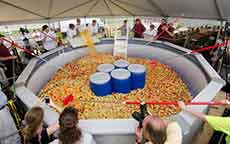 UMass Students Feast on 15,000-pound Fruit Salad