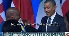 Obama Mic Flap: “That’s Because I’m Scared of My Wife.” 