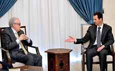 Al-Assad To Brahimi: Sponsors must Halt Support for Terrorists, Syrians Will Decide on Geneva