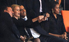 Obama Poses for ‘Selfie’ at Mandela’s Memorial: Selfish Morons  
