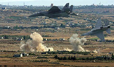 “Israeli” Warplanes Hit Targets in Occupied Golan