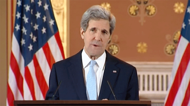 Kerry Arrives in Baghdad in Unannounced Visit