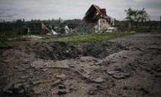 Shelling around Rebel Base in Center of Ukraine’s Donetsk