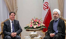 Al-Halqi Hands Rouhani Letter from Al-Assad: Together to Confront US, ’Israeli’ Schemes