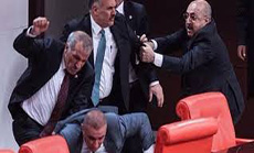 Fighting Breaks Out in Turkish Parliament