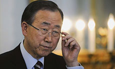 Ban Ki-moon Arrives in Baghdad for Talks