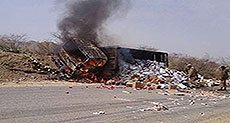 KSA Bombs Aid Truck in Yemen’s Saada