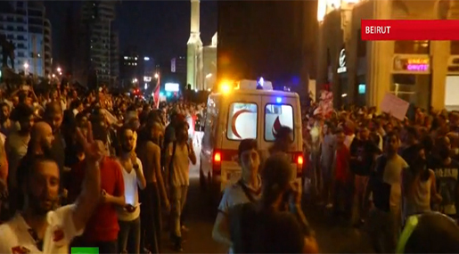 1 Dead, 402 Hurt in Beirut Anti-Gov’t Protest Clashes


